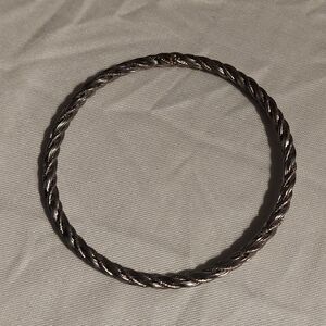 Vintage Metal Bangle Twisted Rope Boho Southwestern Bracelet 6 1/2"